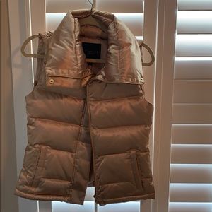 TALBOTS gold winter down filled vest